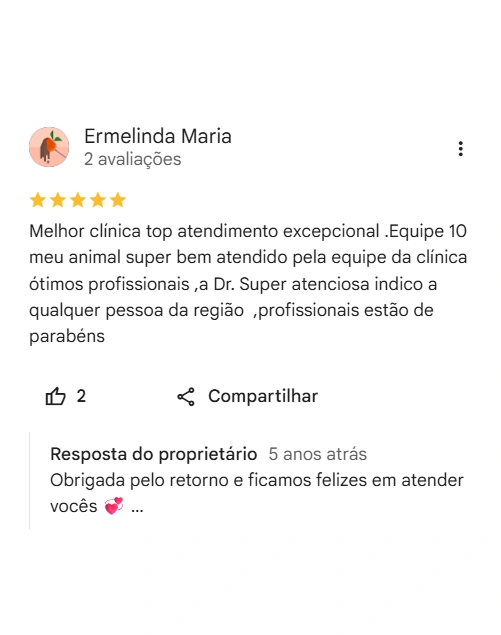 Avaliação real de tutor sobre o Saúde Animal